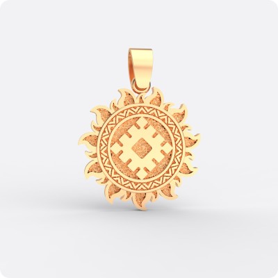 Оберег Репейник Счастья из золота в Ярило