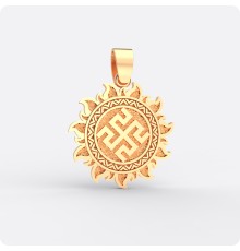 Оберег Родовик из золота в Ярило