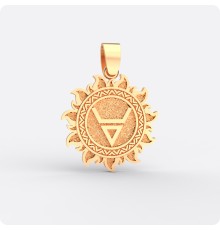 Оберег Символ Велеса (Волоса) в Ярило из золота