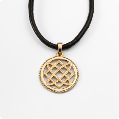 Оберег Звезда Лады-богородицы из золота в круге