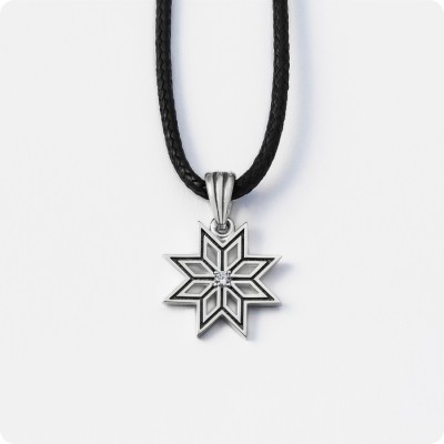 Оберег Алатырь с камнем (малый)