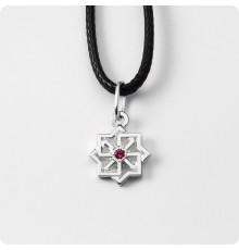 Оберег Молвинец из серебра с камнем