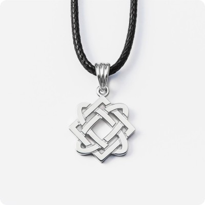 Оберег Звезда Лады-богородицы из серебра (малый)