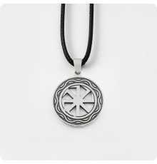 Оберег Коловрат (посолонь) из серебра в Стихии Воды