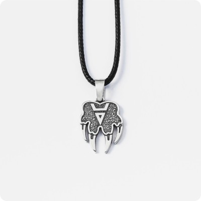 Волчья лапа - печать Велеса (Волоса) из серебра (малый)