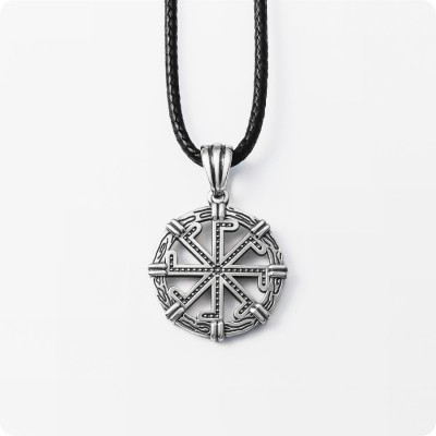 Оберег Ладинец (Крест Лады) из серебра