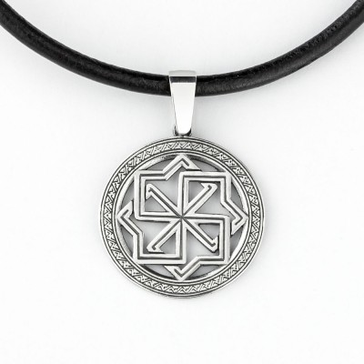 Оберег Молвинец из серебра с узором