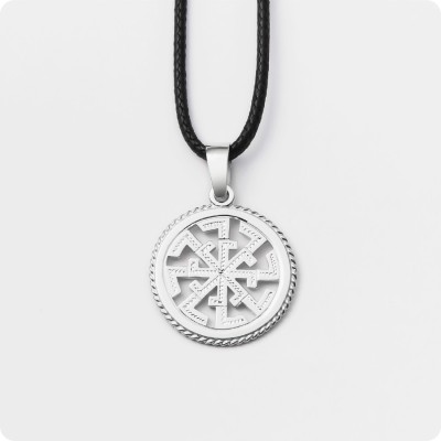 Оберег Светоч из серебра в круге