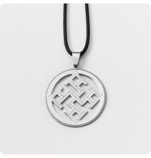 Оберег Духовная Сила из серебра в круге