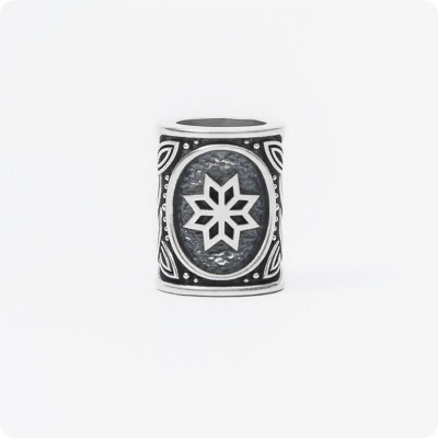 Шарм - богатырь из серебра с оберегом Алатырь