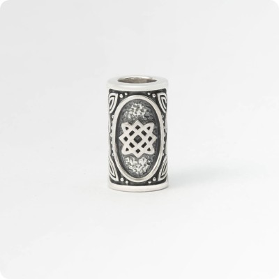 Шарм - богатырь из серебра с оберегом Звезда Лады-богородицы