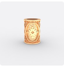 Шарм - богатырь из золота с оберегом Репейник Счастья