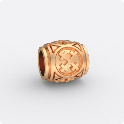 Шарм - бусина Крест Мары (Марены) из золота