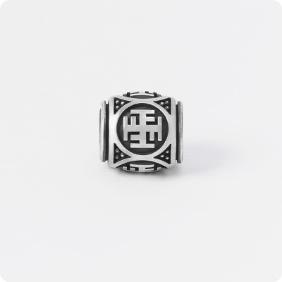 Шарм - бусина с оберегом Ратибор из серебра