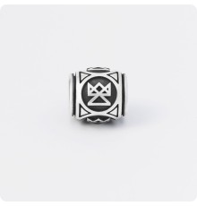 Шарм - бусина с оберегом Троян из серебра