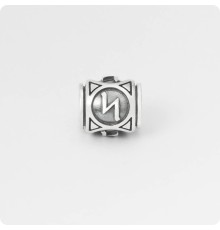 Шарм - бусина из серебра - Руна Сила