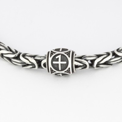 Шарм - бусина из серебра - Руна Дзядо