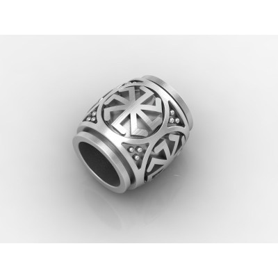 Шарм - бусина с оберегом Колядник из серебра