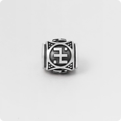 Шарм - бусина с оберегом Огневица из серебра