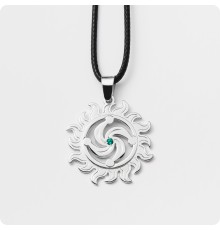 Оберег Символ Рода из серебра в Солнышке