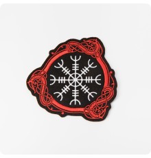 Нашивка - патч с агисхьяльмом Шлем Ужаса