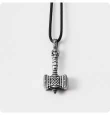 Молот Сварога со Звездой Руси (Квадрат Сварога) из серебра