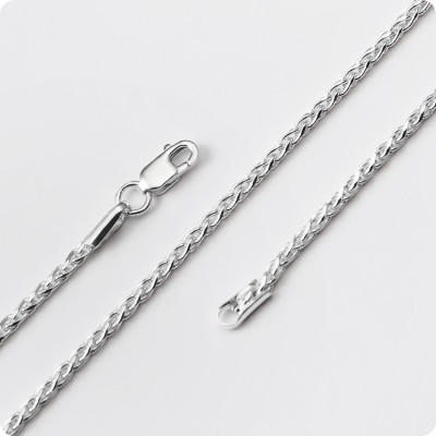 Серебряная цепь Колос граненый