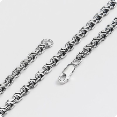 Серебряная цепь Москвичка (с чернением)