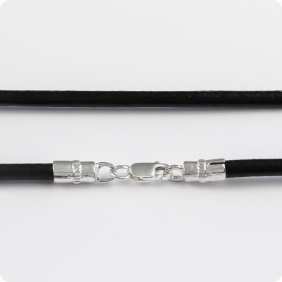 Кожаный шнур с серебряным замком
